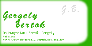 gergely bertok business card